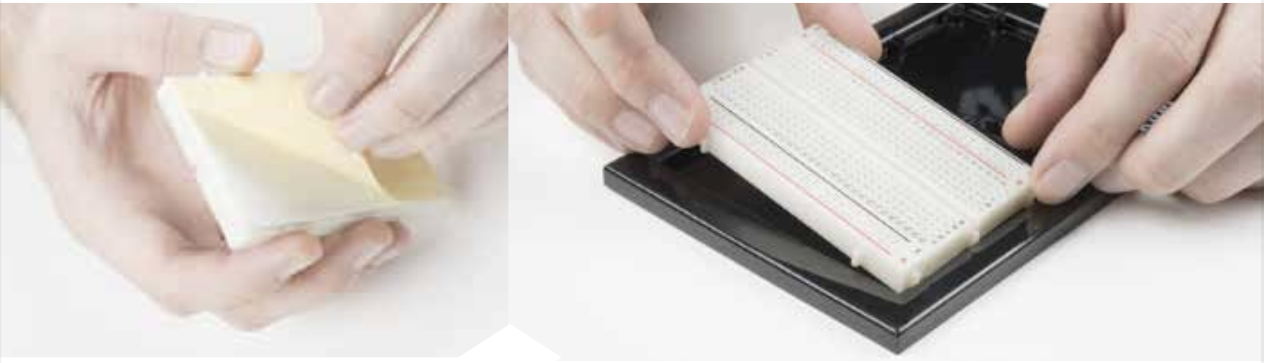 Add the breadboard to the base